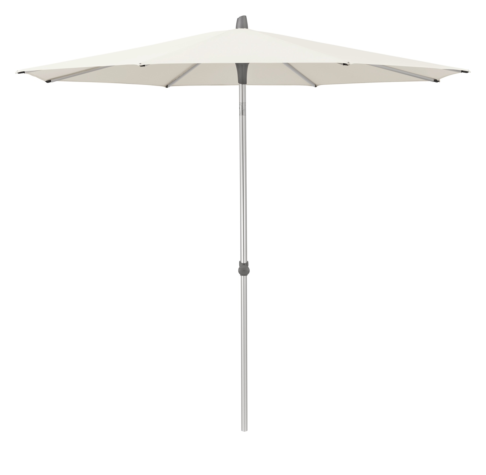 GLATZ Sonnenschirm ALU-SMART rund ø 250 cm Gestell natureloxiert Farbe 158 Off White Mittelstock