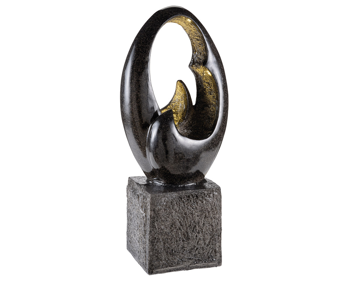 GILDE Brunnen, "Odyssee", Poly, anthrazitfarben, VE 1, L. 25 cm, B. 33 cm, H. 79 cm IP-44 Stromkabel 10m lang