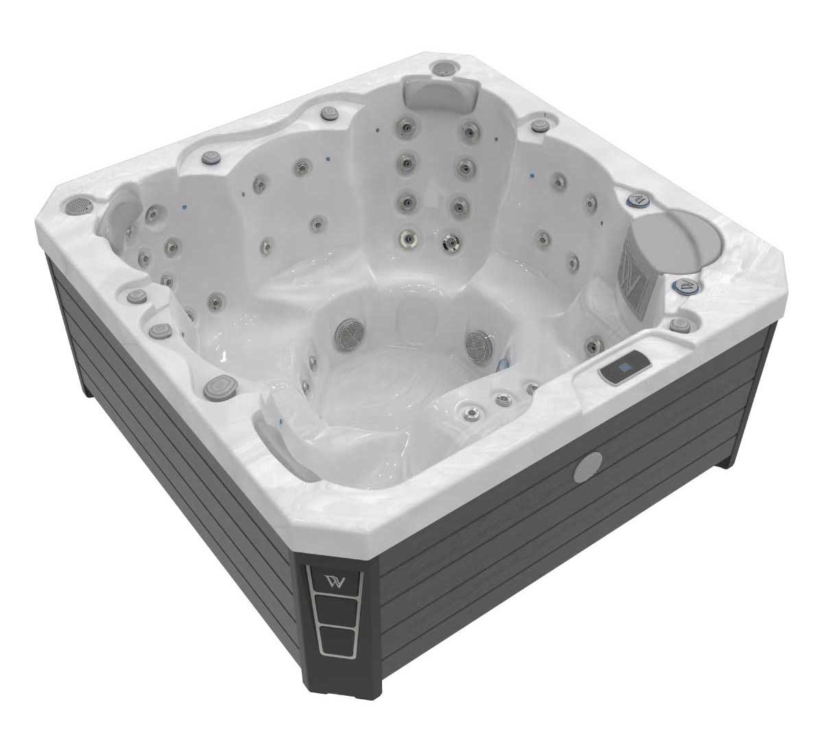 Wellis Prague Life Whirlpool Außenwhirlpool 200x200x90cm für 6 Personen inkl. Thermocover