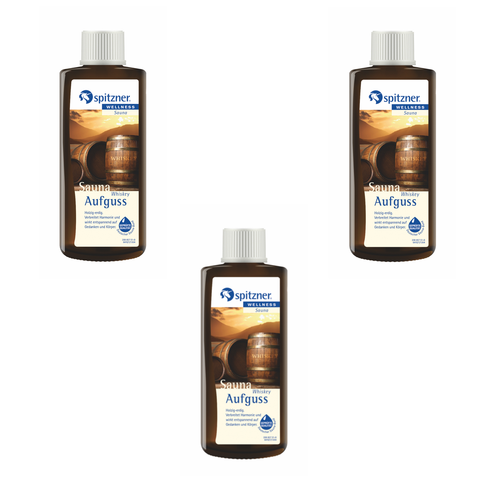 Spitzner Saunaaufguss Whiskey 3x 190 ml 3er Vorteilspack Wellness Konzentrat
