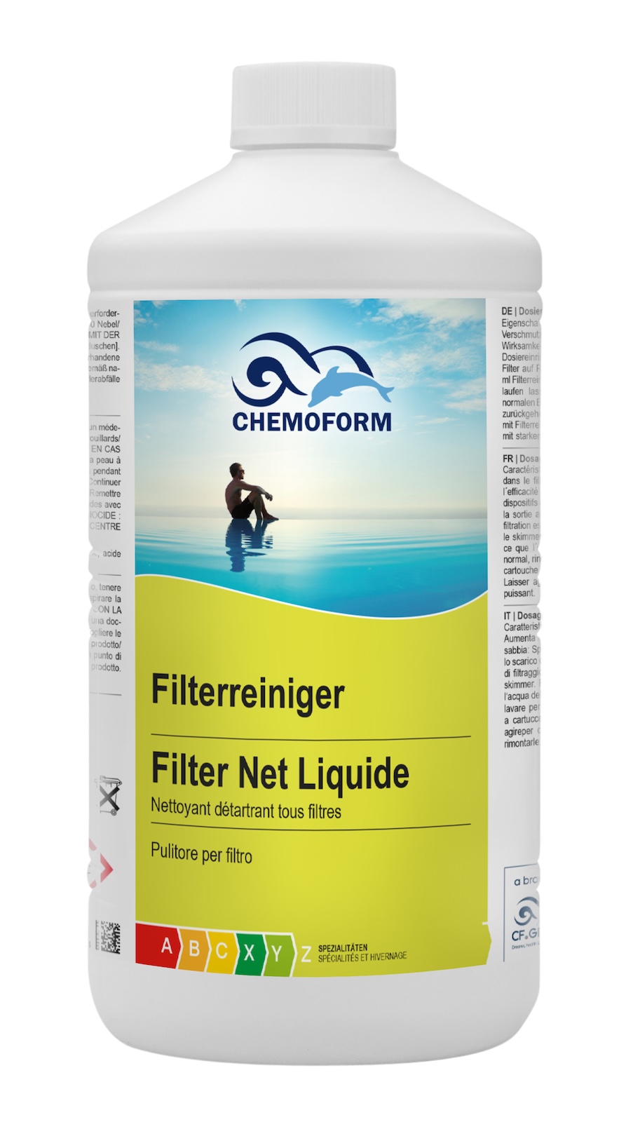 Chemoform Filterreiniger 1 l Reiniger für Pool-Filteranlagen Filter Reiniger