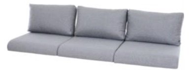 Siena Garden Lardos Kissenset für Dreisitzer silber 100% Olefin 200-silber P08920