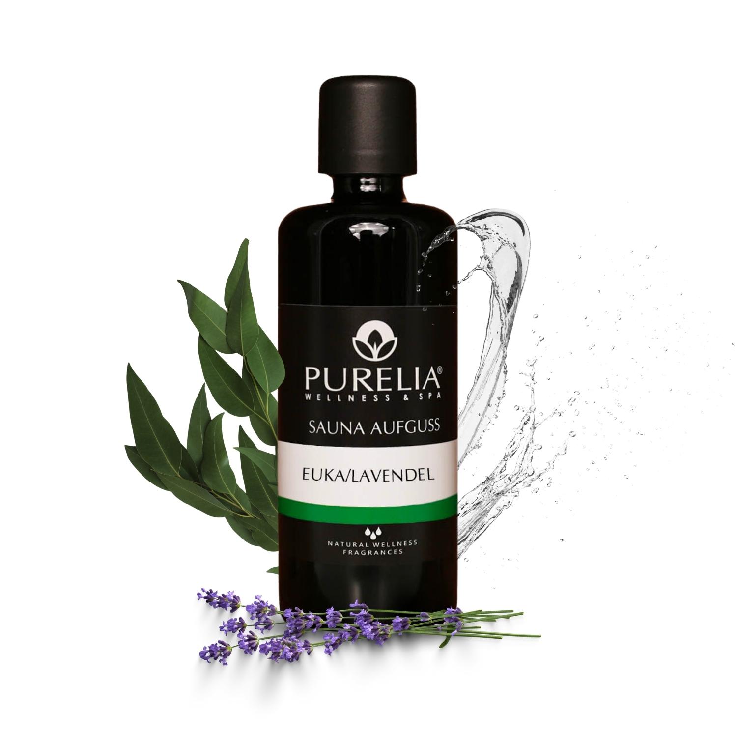 PURELIA Saunaaufguss Konzentrat Euka-Lavendel 100 ml natürlicher Sauna ...