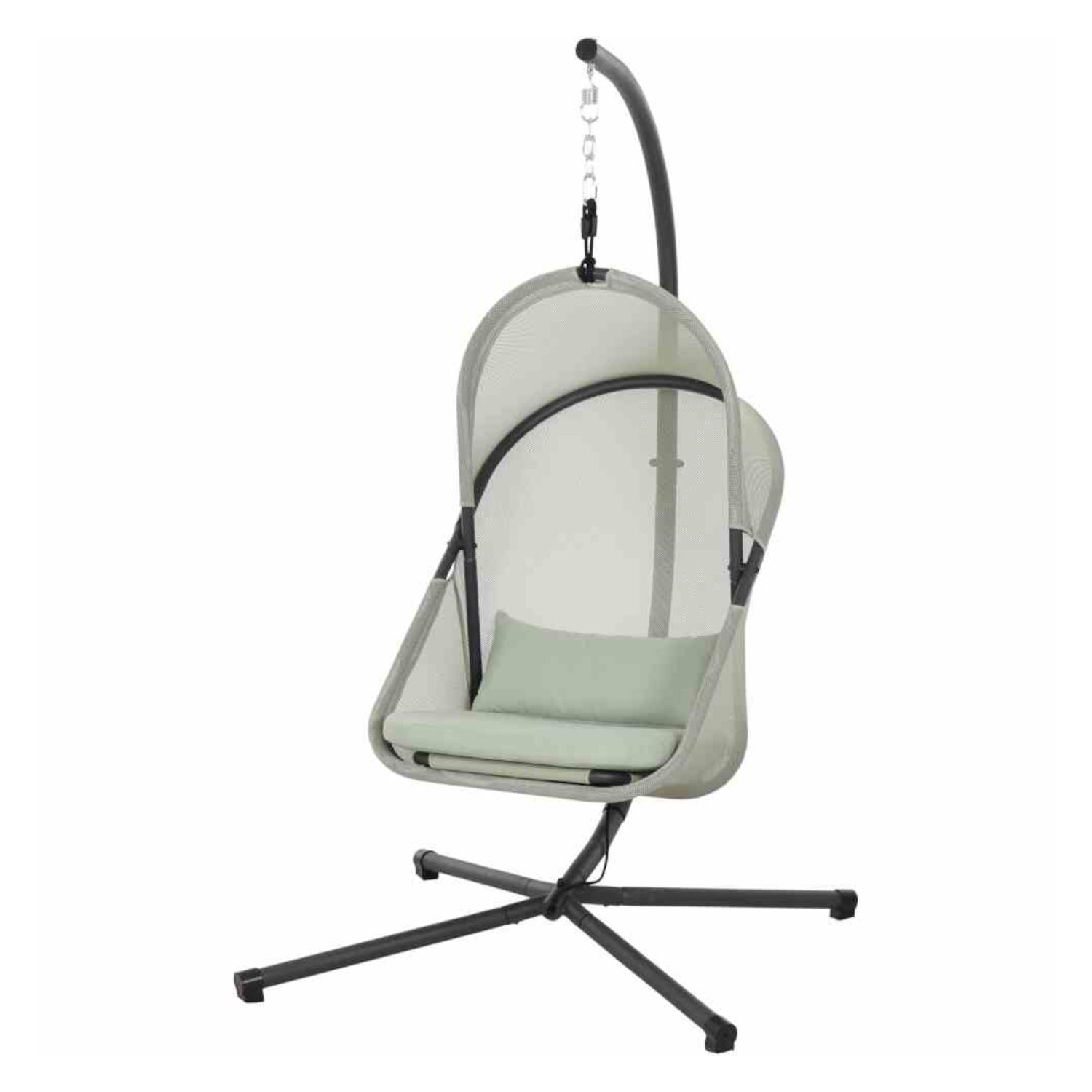Siena Garden Hängesessel YOBAYA anthrazit/light green Hängekorb mit Kissen