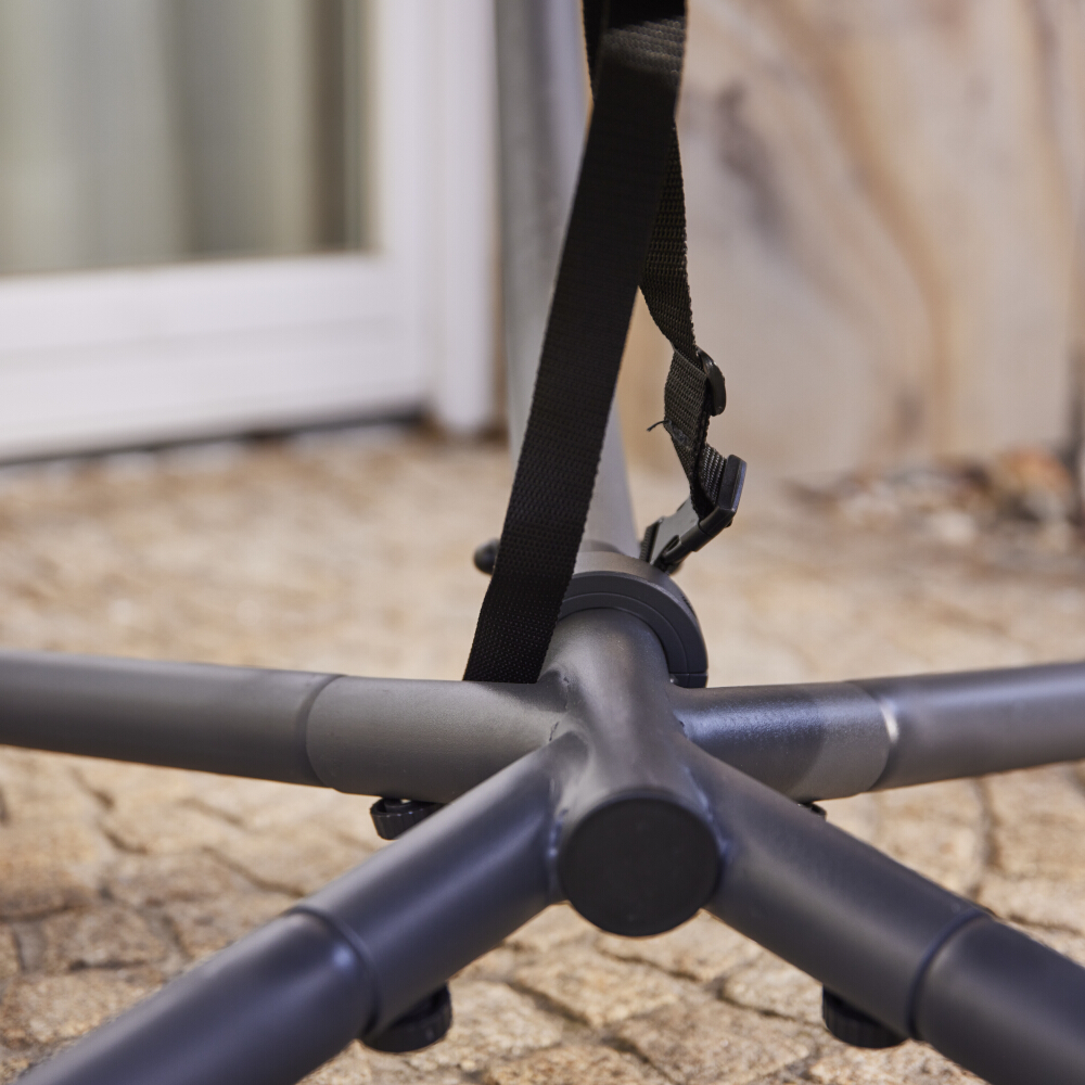 Siena Garden Hängesessel LAGOMA black Hängekorb mit Kissenauflage