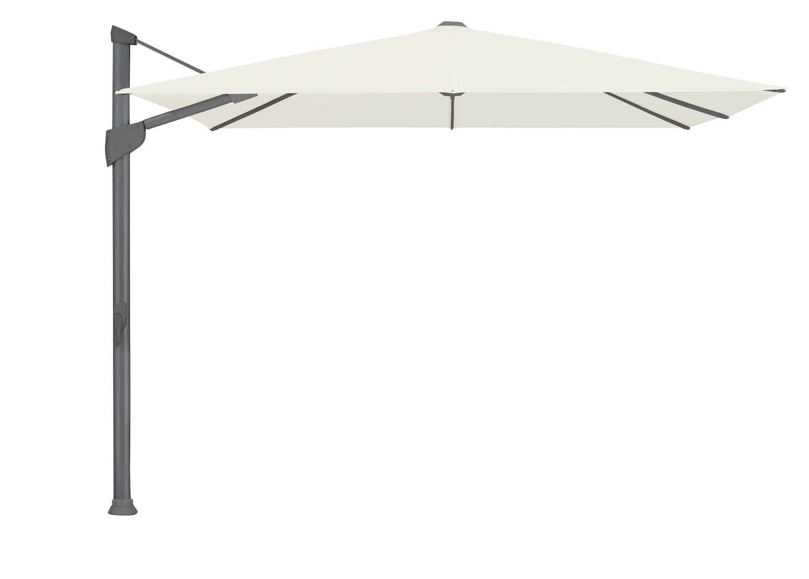 GLATZ Sonnenschirm FORTANO® Ampelschirm 400 x 300 cm Freiarmschirm Stoffklasse 2 Farbe Off-White
