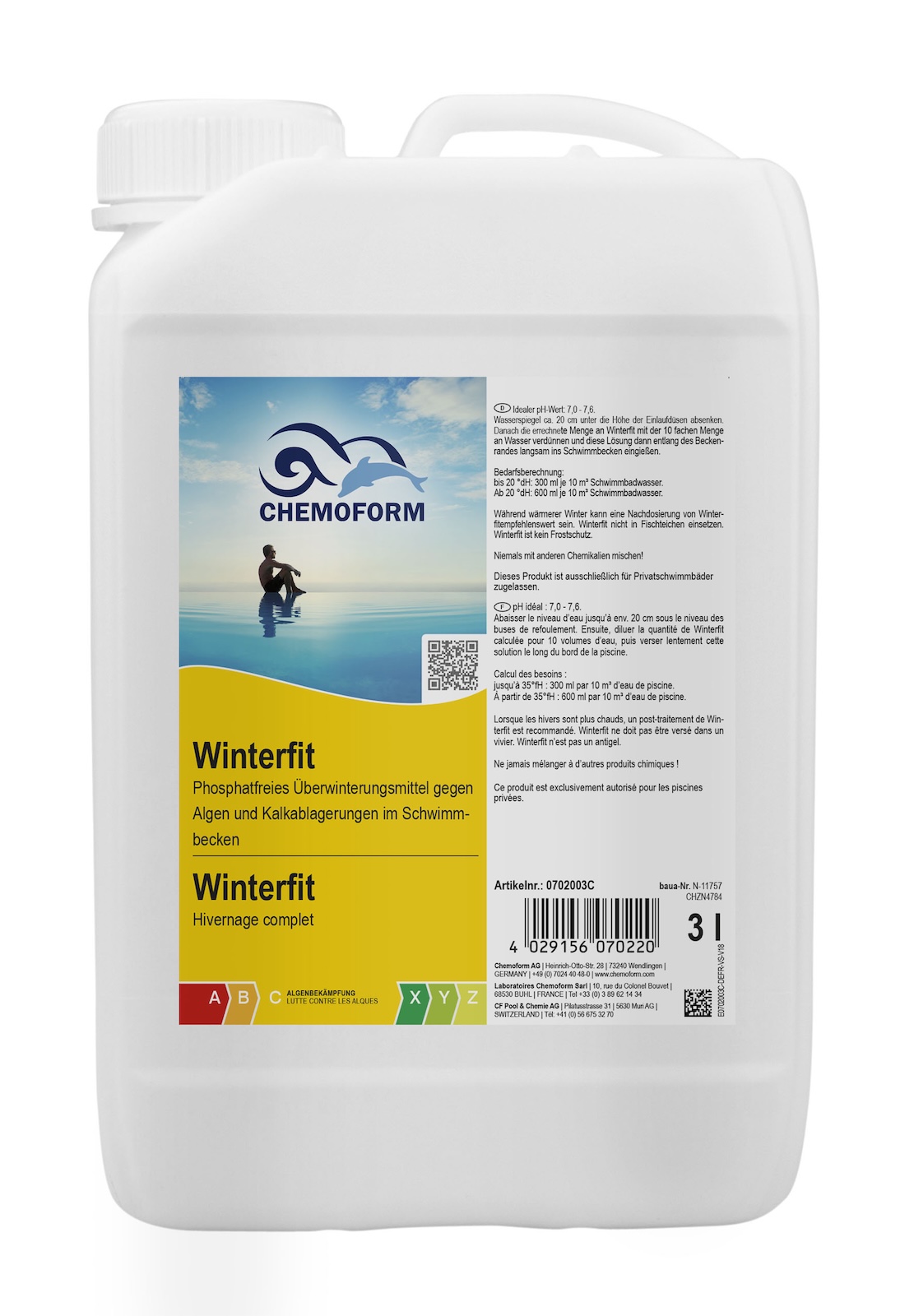 Chemoform Winterfit 3 l Überwinterungsmittel für Pools Schwimmbecken