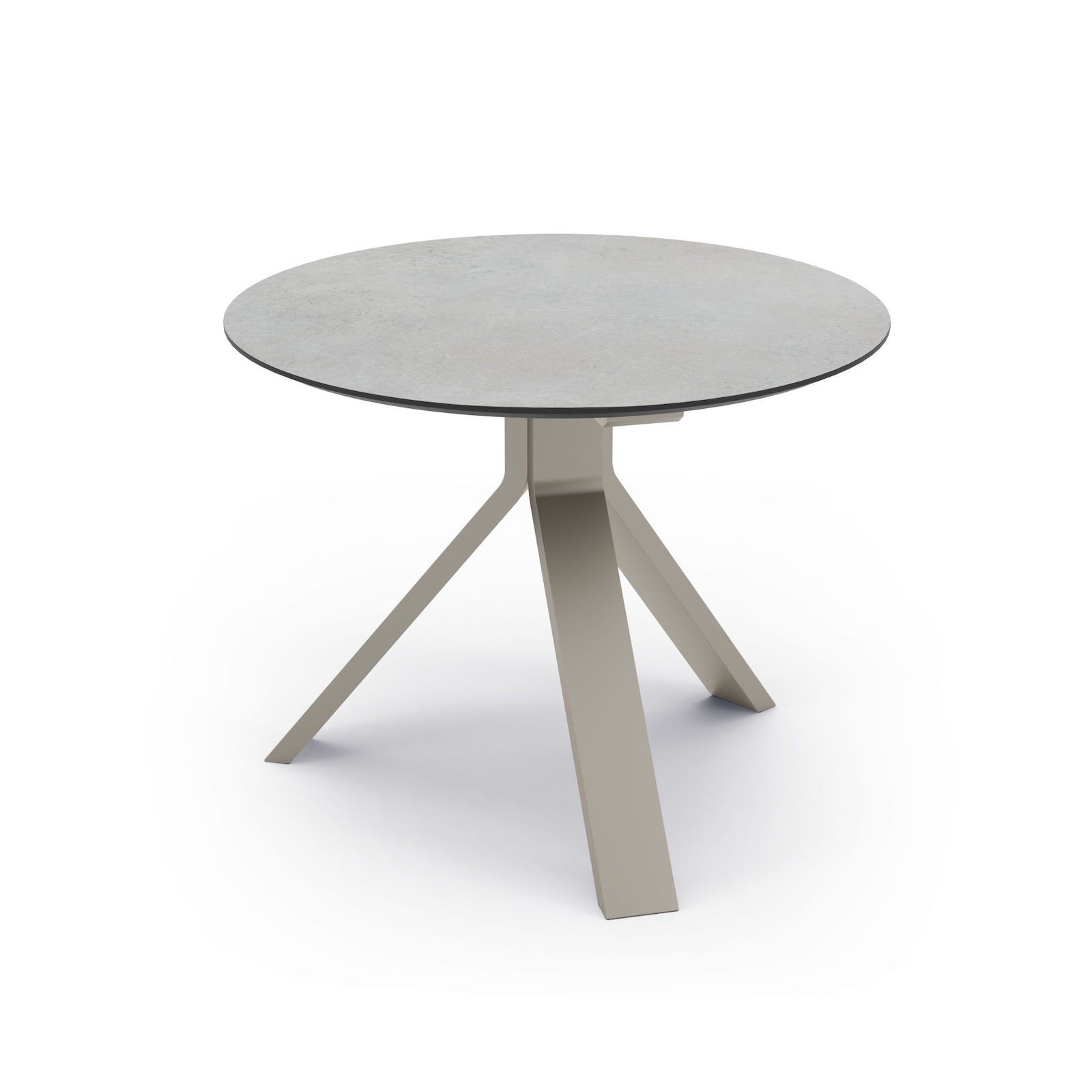 Stern Freddie Beistelltisch Balkontisch Aluminium greige Tischplatte Silverstar 2.0 Quartz