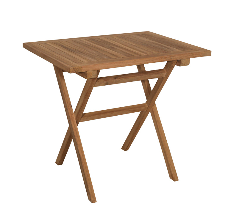 deVries "WOODIE" Klapptisch Gartentisch aus Teakholz eckig Größe 80x60x73 cm