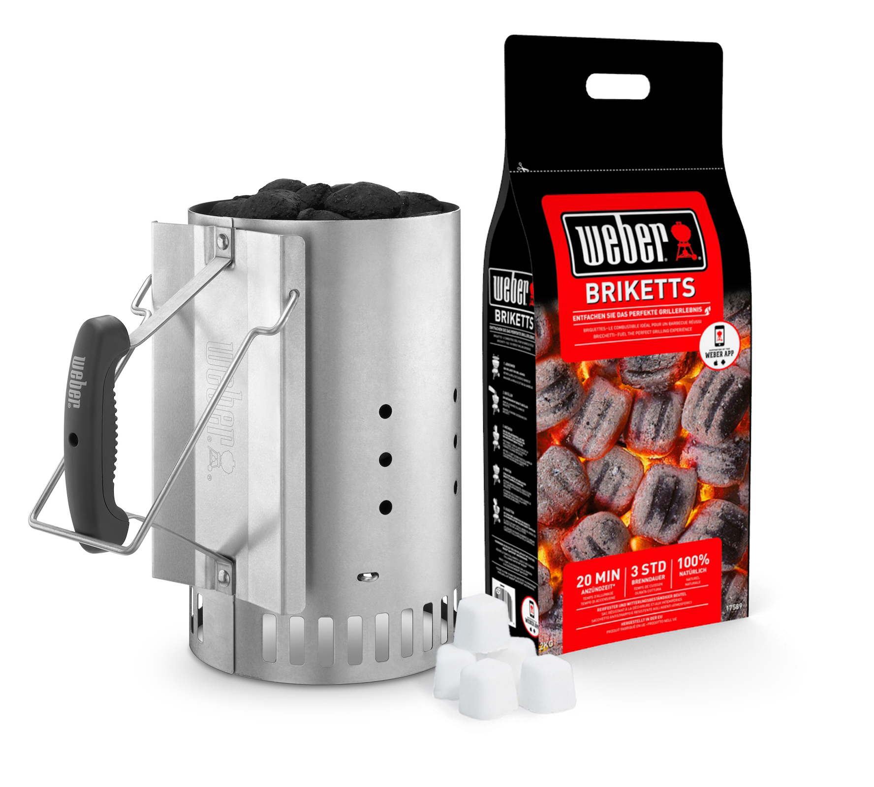 Weber Anzünd-Set Anzündkamin Rapid Fire Chimney Starter Set 17631