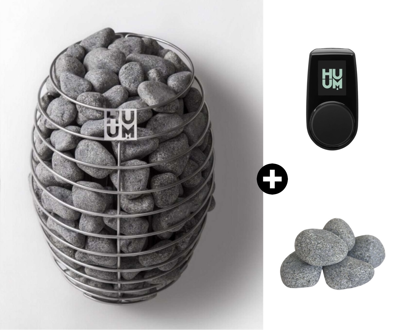 HUUM Drop 9 Saunaofen inkl. UKU Local Saunasteuerung und 60 kg Saunasteine