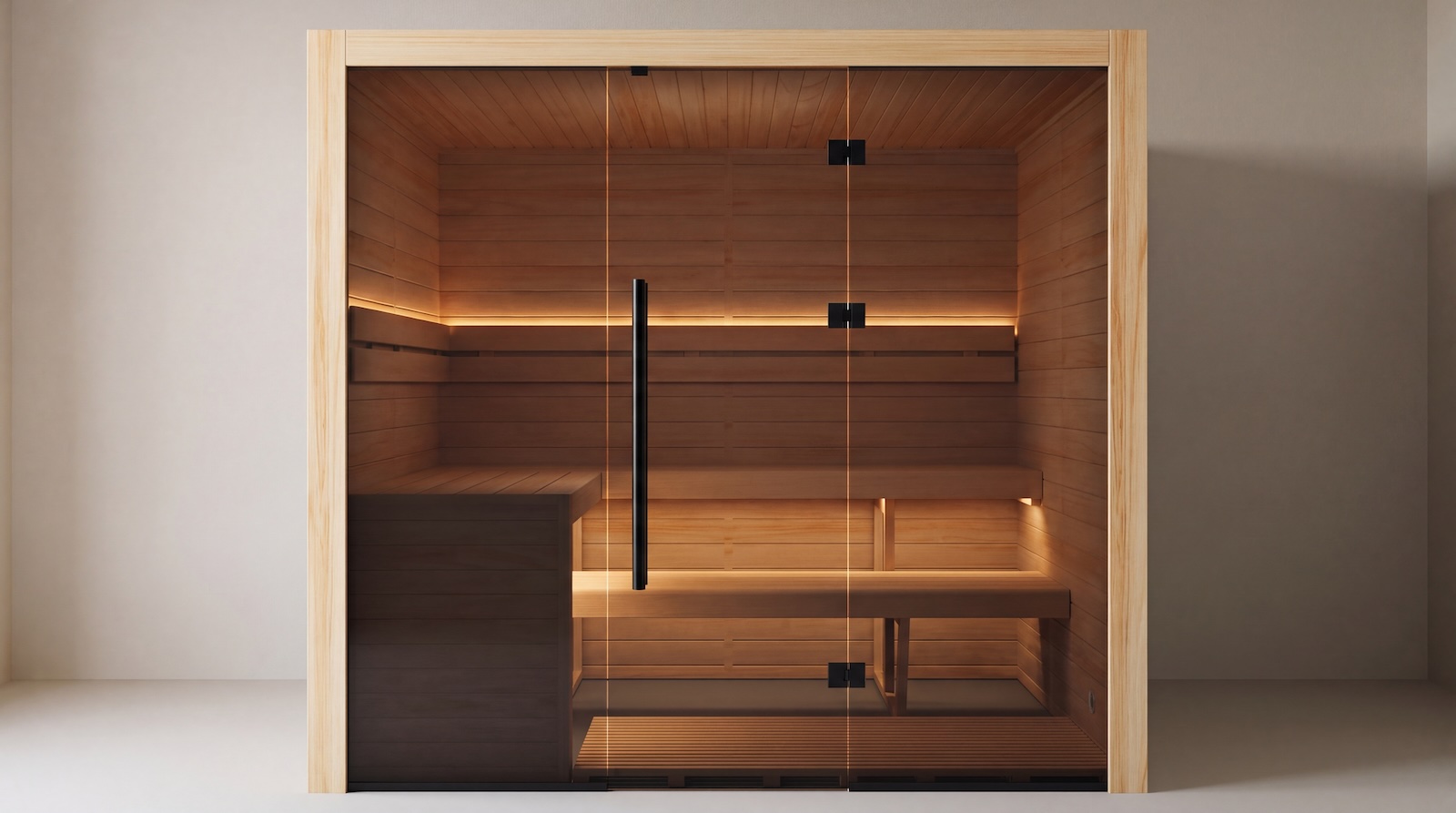 Hekla Traditional 210 Scandi Sauna für 3-4 Personen Saunakabine 210x160x210 cm