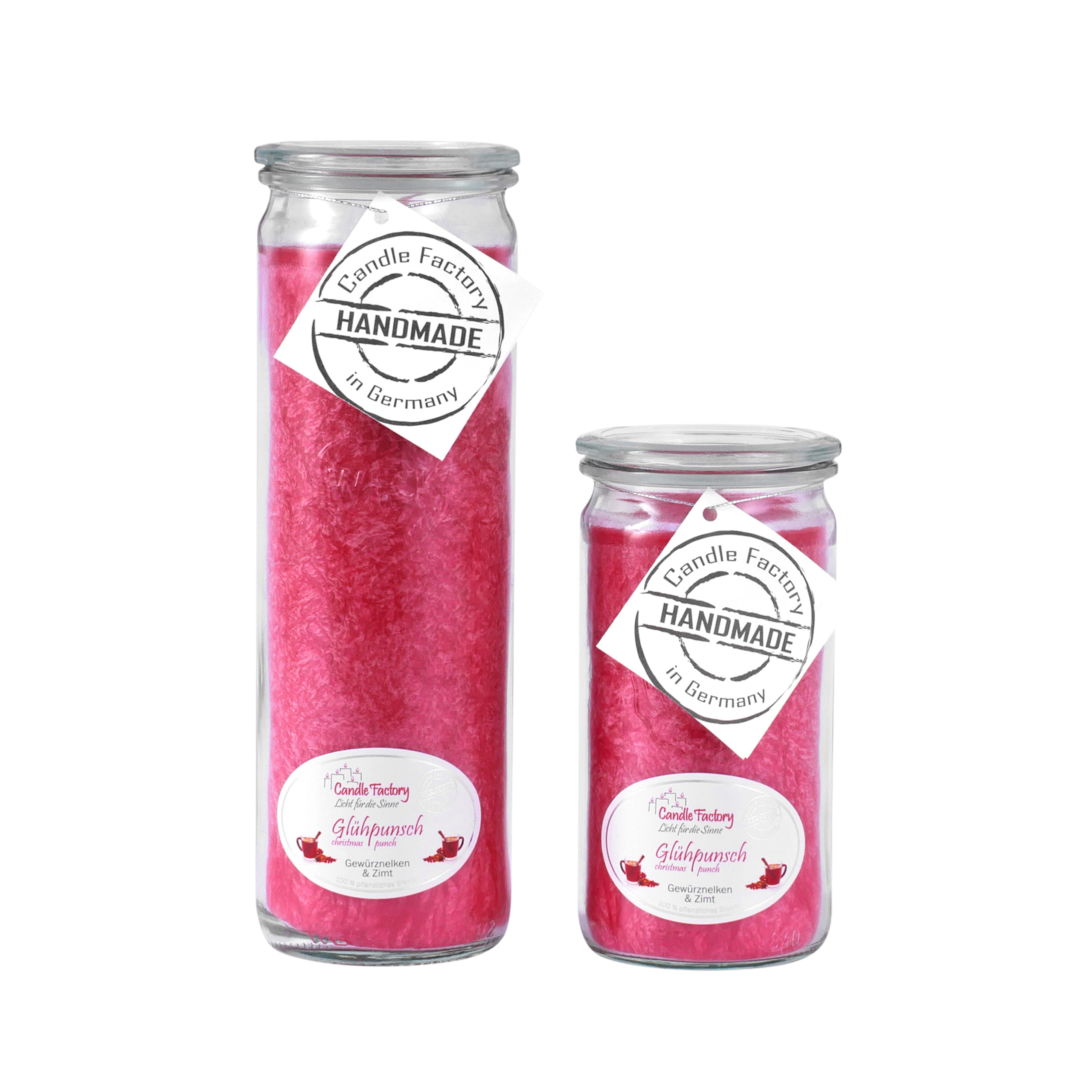 Candle Factory Kerzen-Set Glühpunsch Big + Mini Jumbo Duftkerze Dekokerze