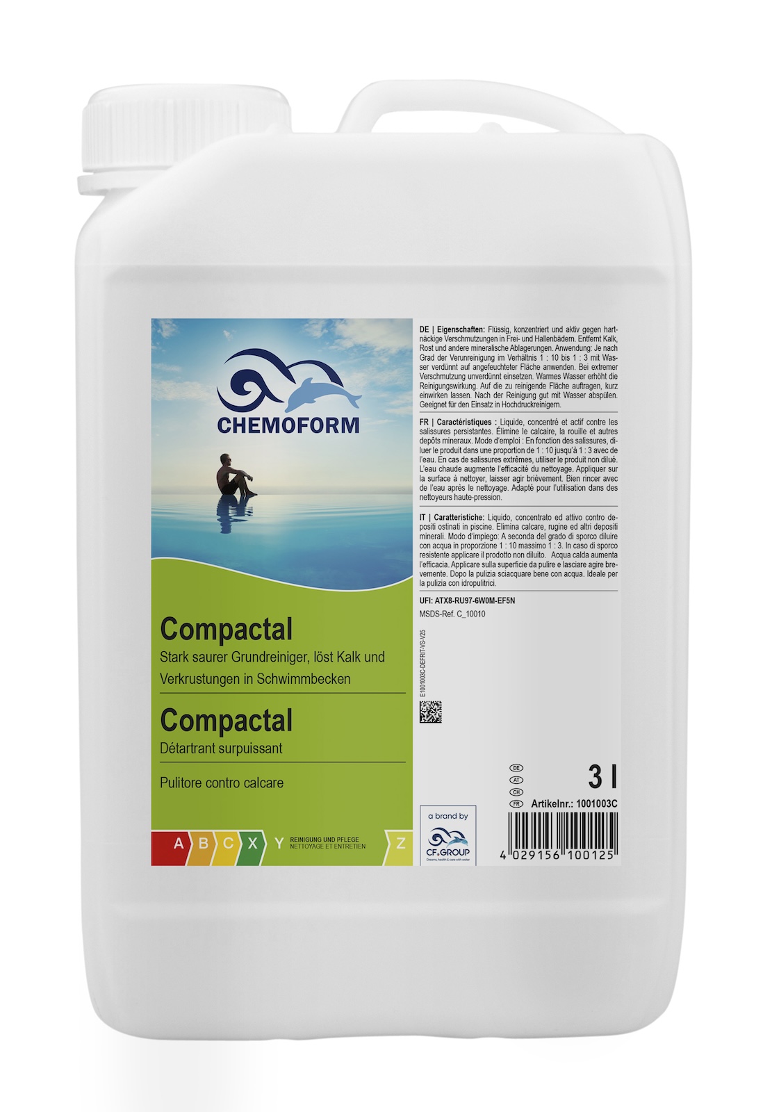 Chemoform Compactal 3 l gegen Kalk, mineralische Ablagerungen, Algen und Rost