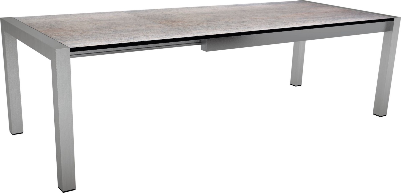 Stern Standard Ausziehtisch Gartentisch Dining-Tisch Edelstahl 174/254x90 cm
