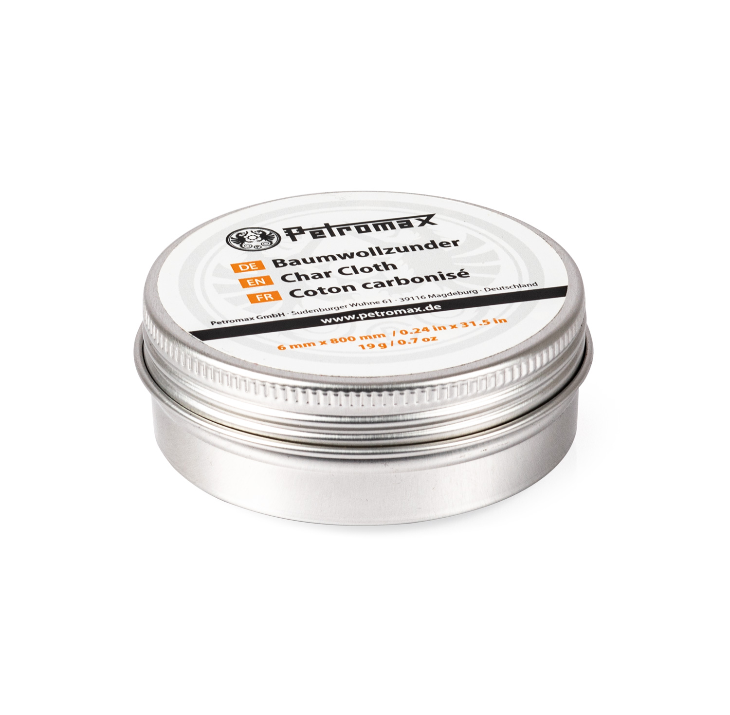 Petromax Baumwollzunder - Natürlicher Brennstoff aus 100% pyrolysiertem Baumwollseil