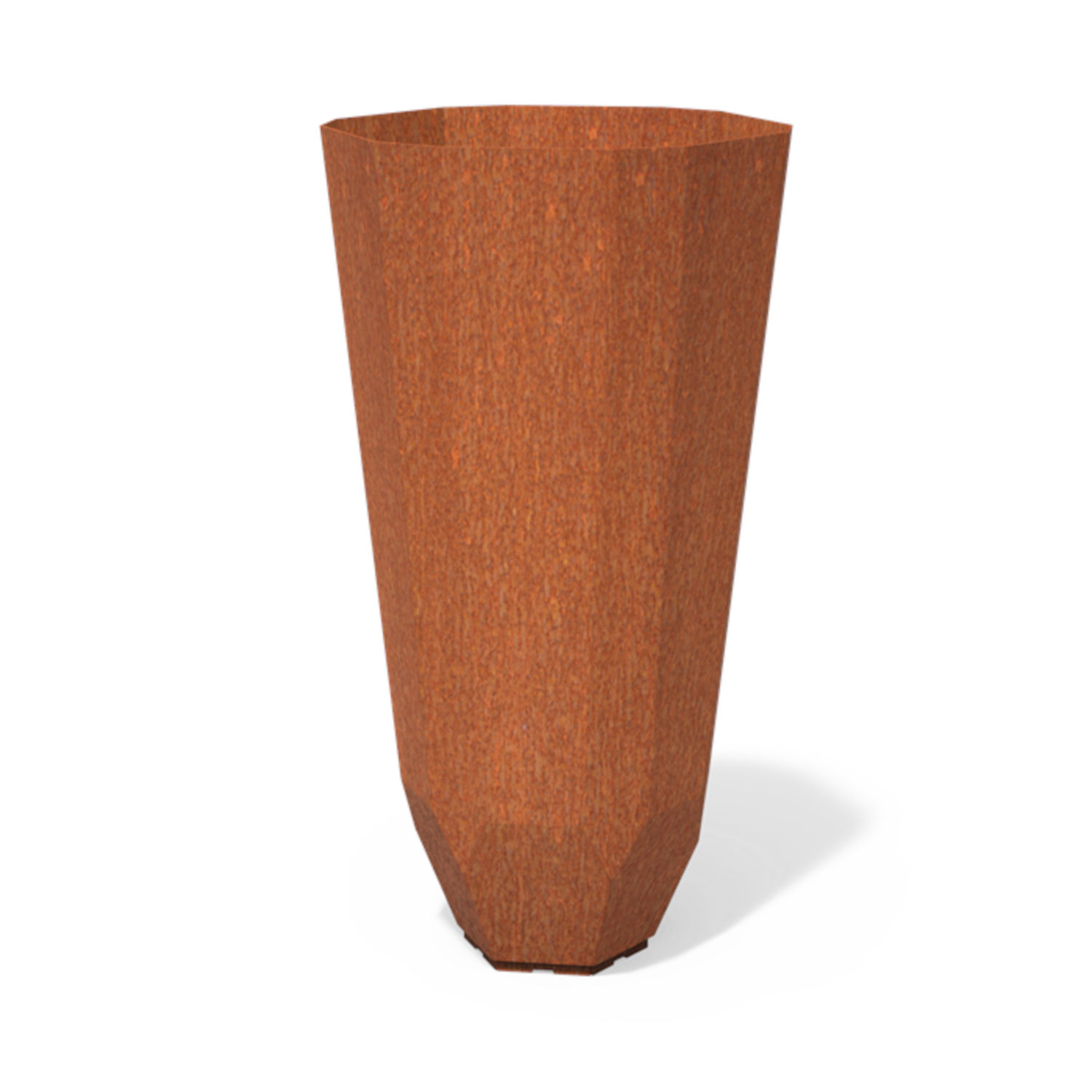 Adezz Facet Pflanzgefäß rund aus Corten-Stahl Pflanzkübel Blumenkasten
