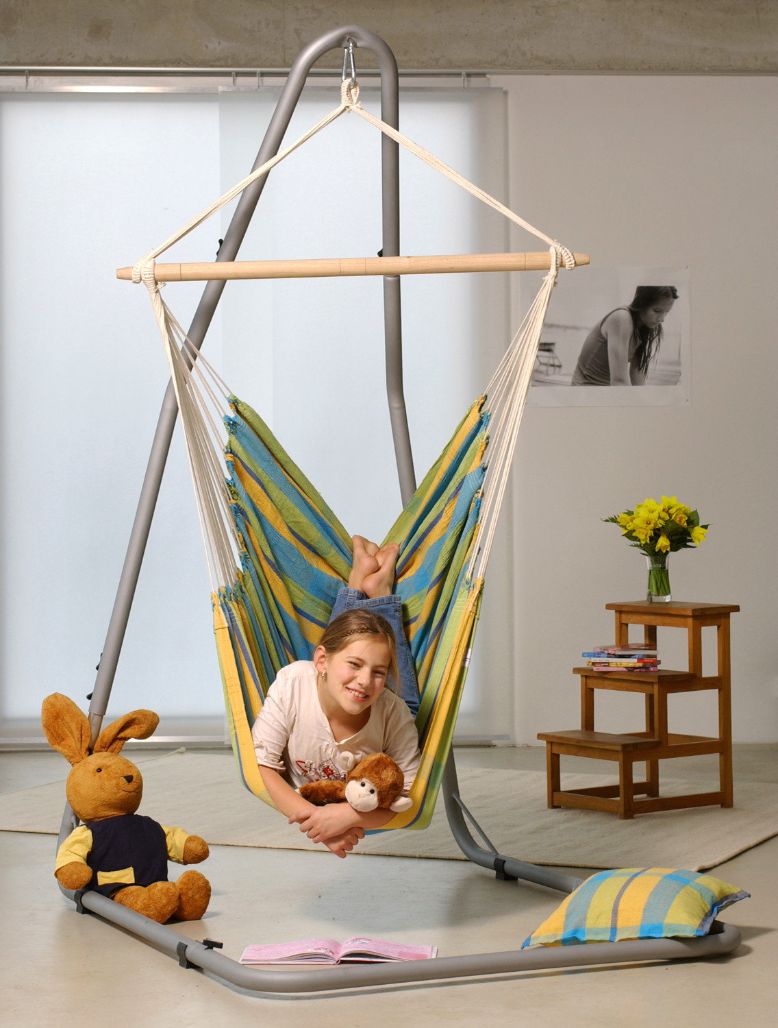 AMAZONAS XL Hängesessel Brasil Lemon mit Spreizstab Sitzfläche ca. 160 x 130 cm