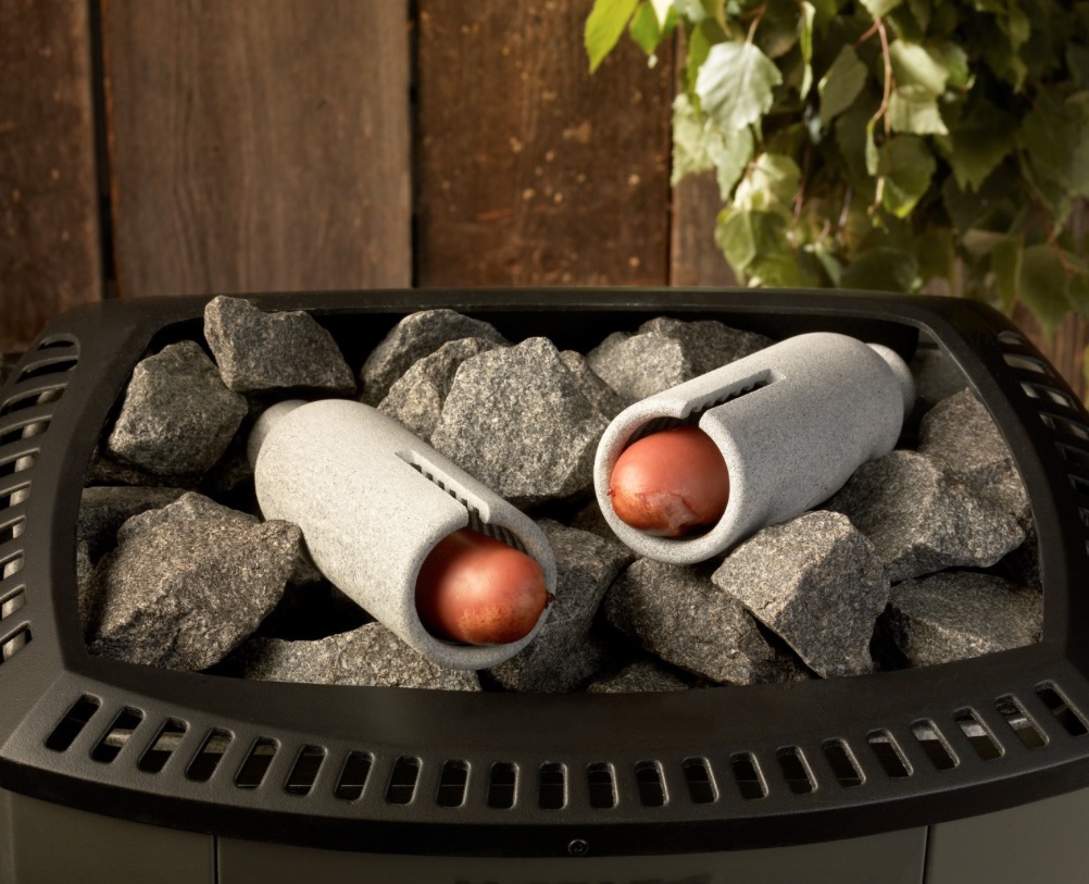 Hukka Design Makkaraputki Wurströhre aus Speckstein für den Saunaofen