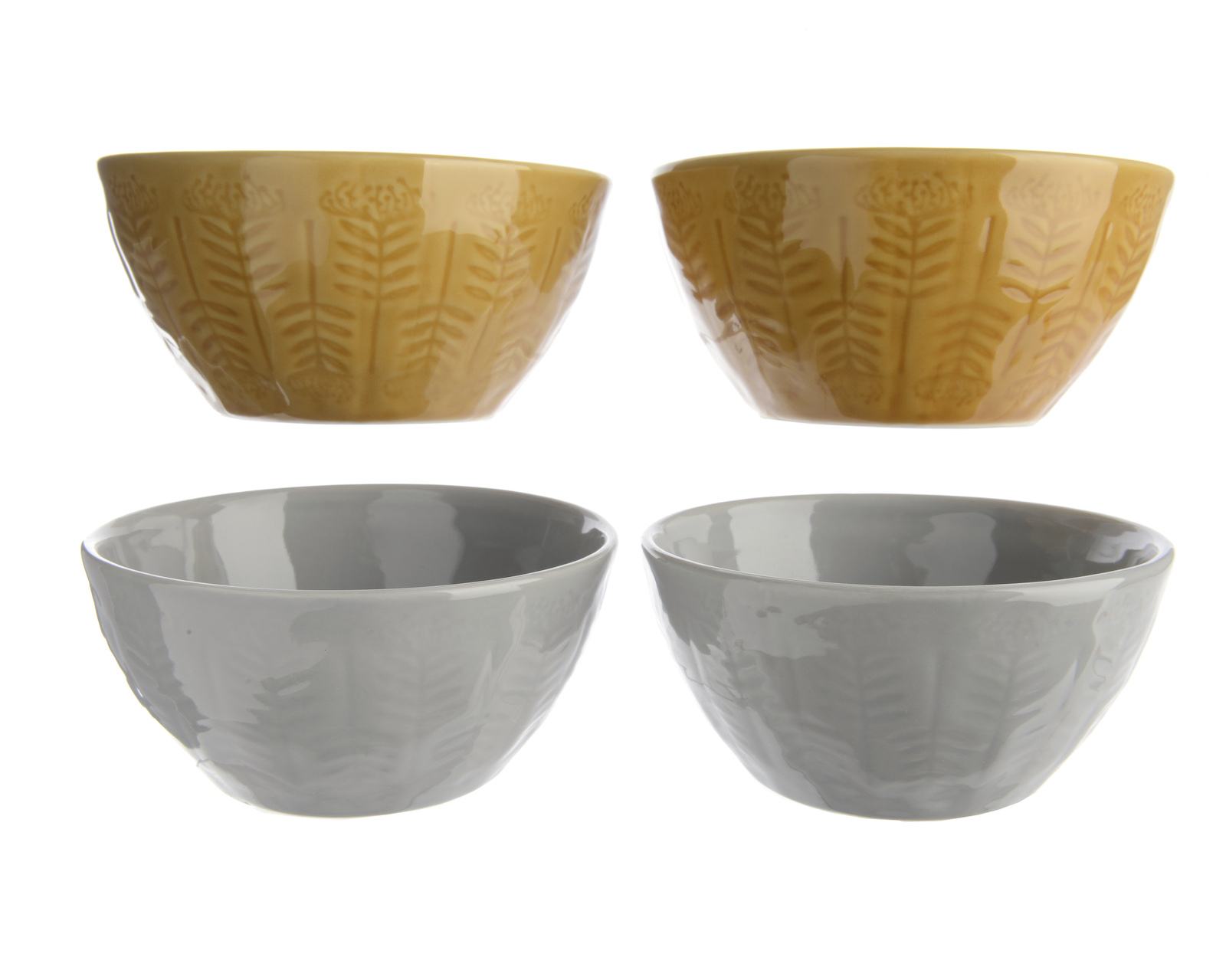 Kaemingk Steingutschale 4er Set praktische Mehrzweckschüssel Ø ca. 13 cm