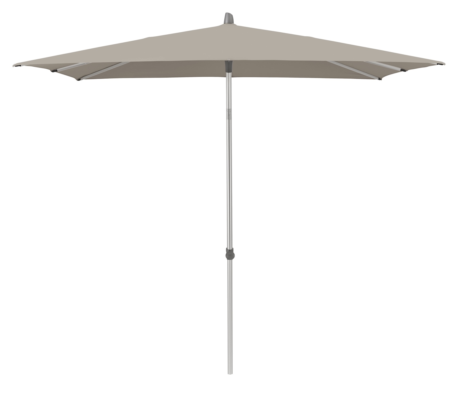 GLATZ Sonnenschirm ALU-SMART rechteckig 210 x 150 cm Gestell natureloxiert Farbe 151 Ash Mittelstock