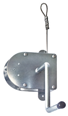 Schneider Kurbel Edelstahl mit 8 m Drahtseil für Roste über 70 cm Schwenkgrill schwere Ausführung