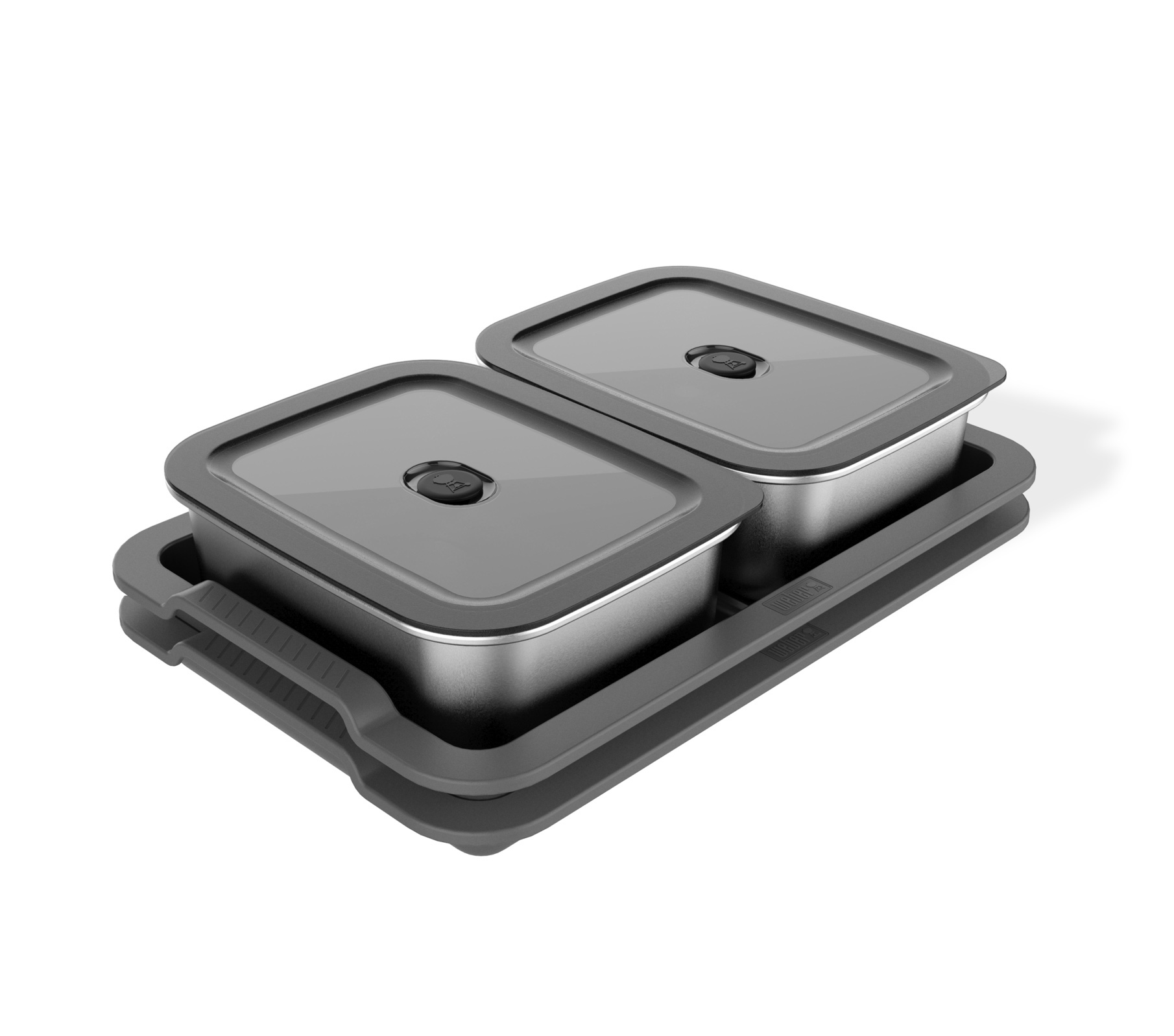 Weber WORKS Serviertablett-Set - Einsetzbar in Seitentisch 3400220