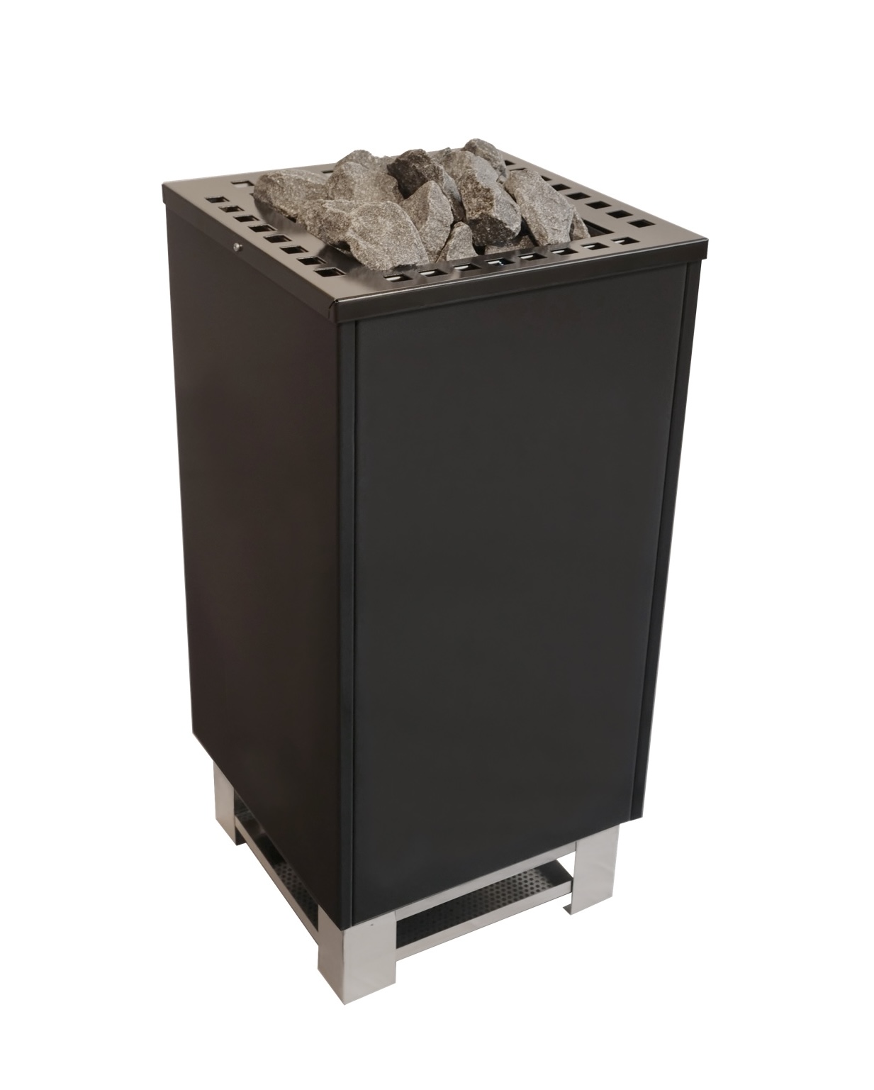 Infraworld Eterno finnischer Saunaofen 10,5 kW Standofen schwarz inkl. Saunasteine