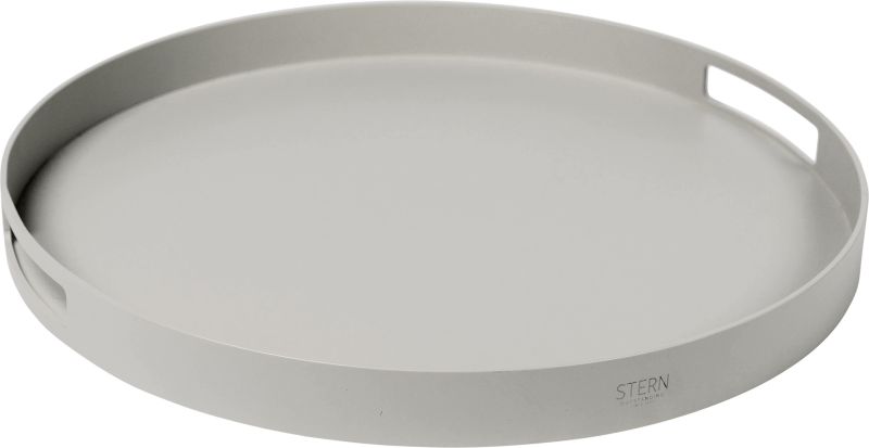 Stern Tablett ø 50x5 cm Aluminium greige