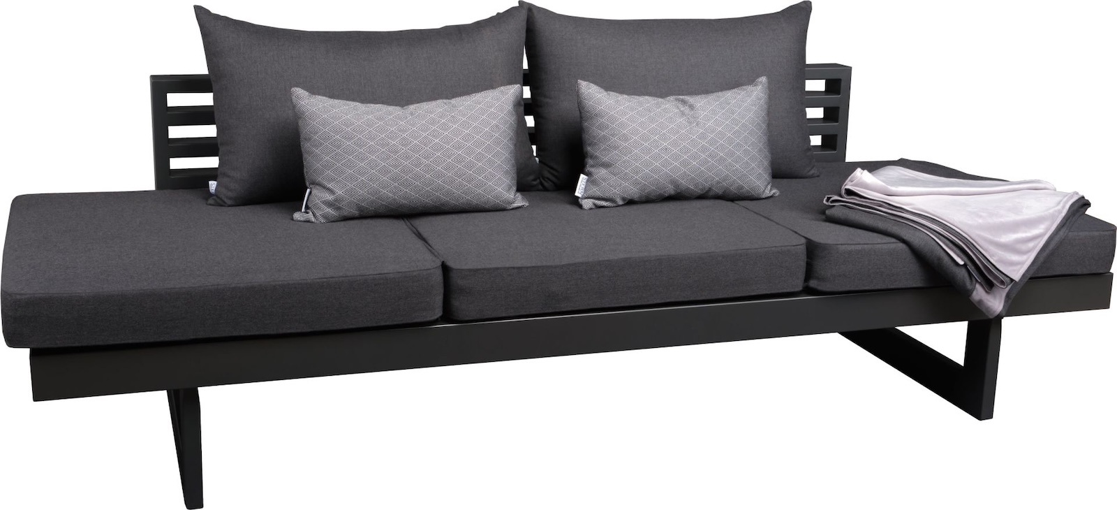 Stern New Holly Dining-Bank Gartenbank Lounge-Bank Lounge-Sofa schwarz