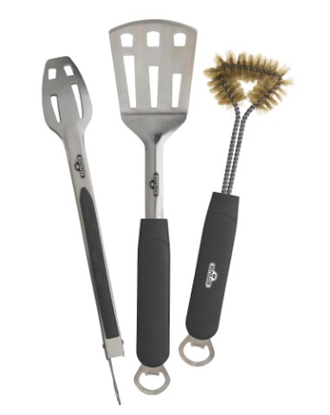 Napoleon Grillbesteck 3-teilig Pflegeset Zange Wender Bürste TRAVELQ 70024