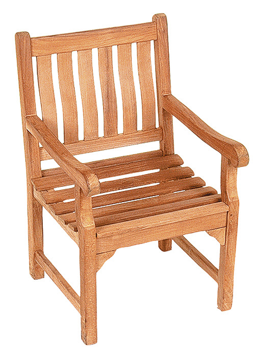 deVries Landhaussessel "MENDIP" aus Teakholz Premium Holzstuhl 60 x 54 x 94 cm