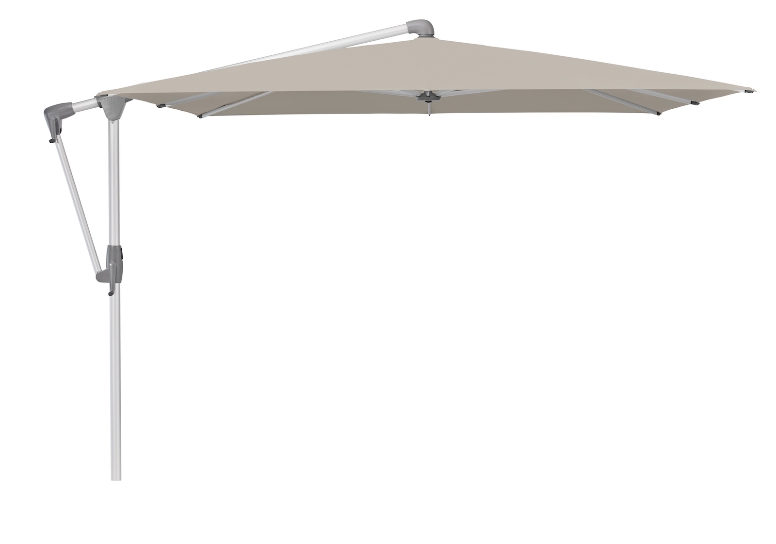 GLATZ Sonnenschirm SUNWING® CASA quadratisch 270 x 270 cm Gestell natureloxiert Farbe 686 Urban Clay Ampelschirm