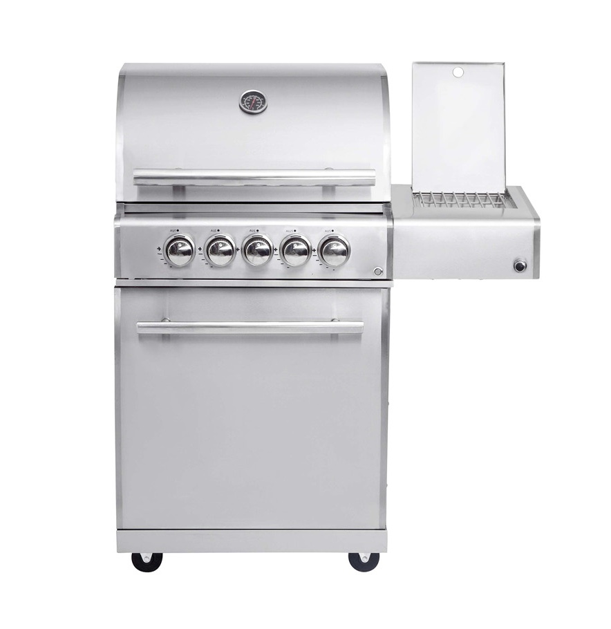 ALLGRILL Gasgrill CHEF M Edelstahl Modular Grundmodell 3 Brenner, Seitenkocher, Backburner (500903)