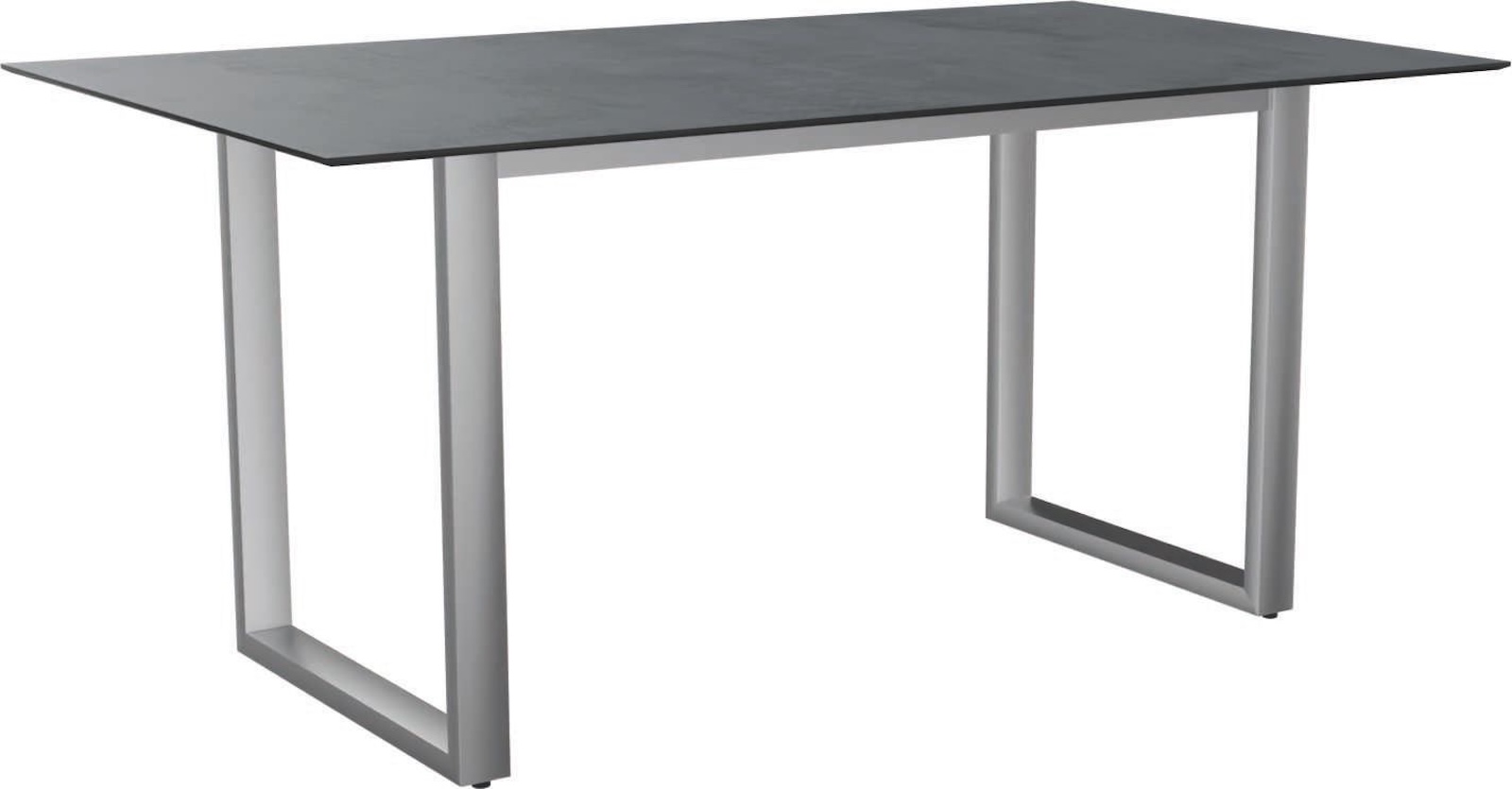 Stern Kufentisch Gartentisch Dining-Tisch Edelstahl 160x90 cm mit wählbarer Tischplatte