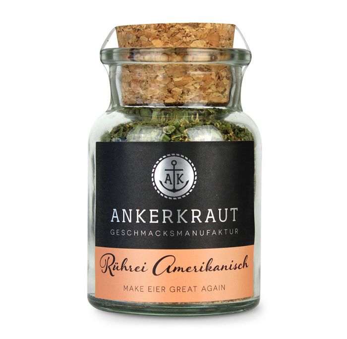 Ankerkraut Rührei Amerikanisch Gewürzmischung Gewürzzubereitung im Korkenglas 70 g