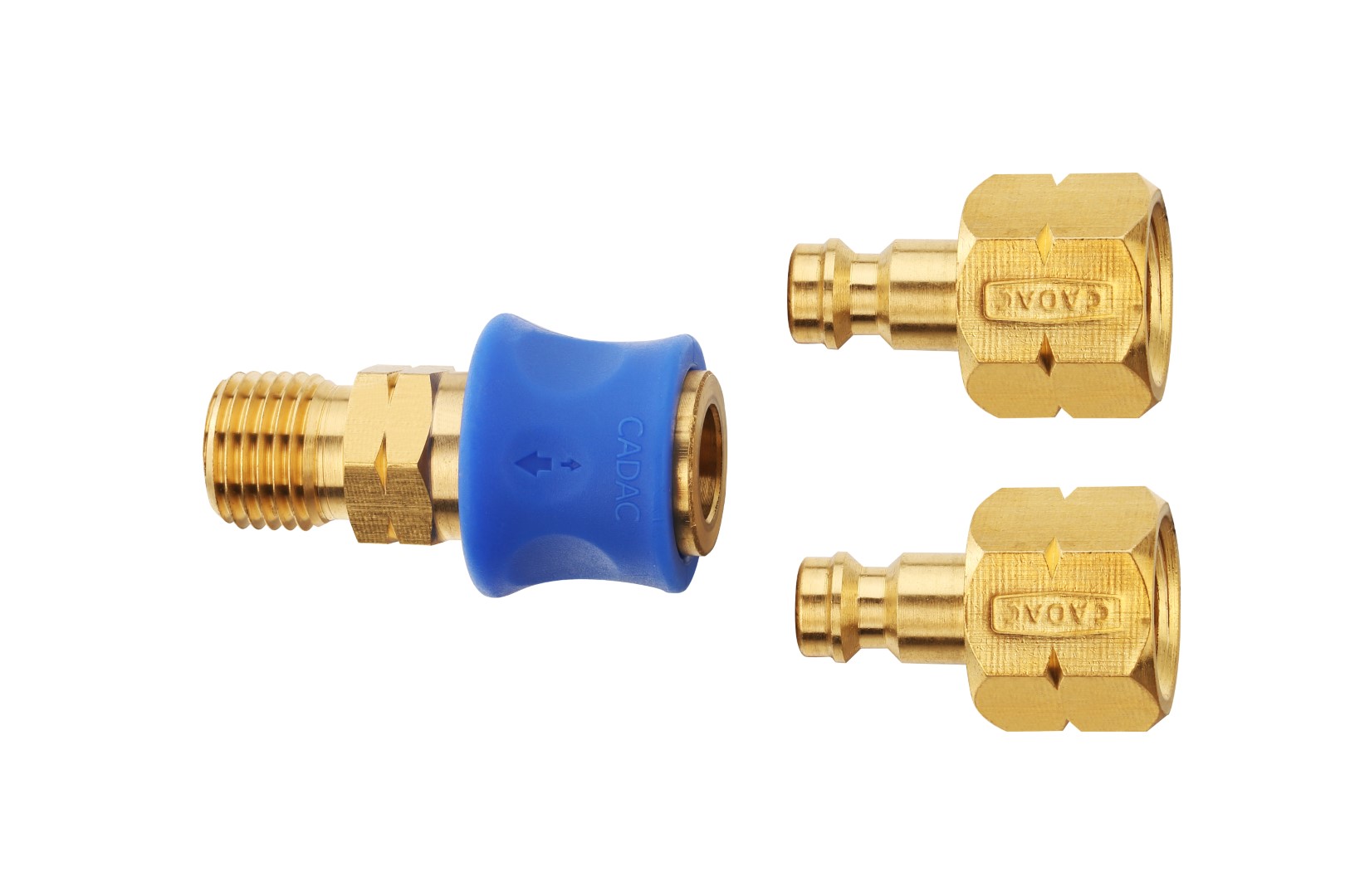 Cadac Quick Release Coupling Kupplungsstück für Gasschlauch mit 2 Anschlüssen DE 50mBar 338-1-DE