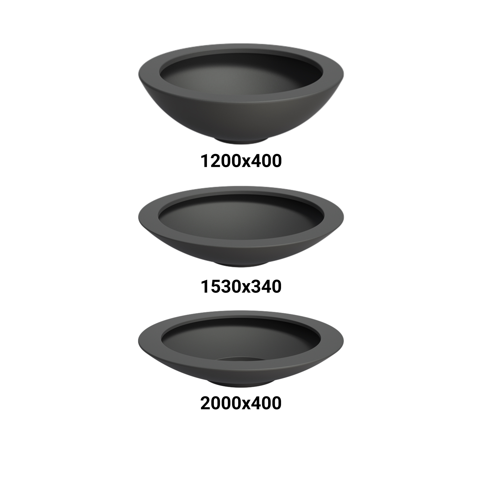 Adezz Ceder Pflanzgefäß Fiberglas Pflanzkübel Blumenkübel Blumentopf schwarz