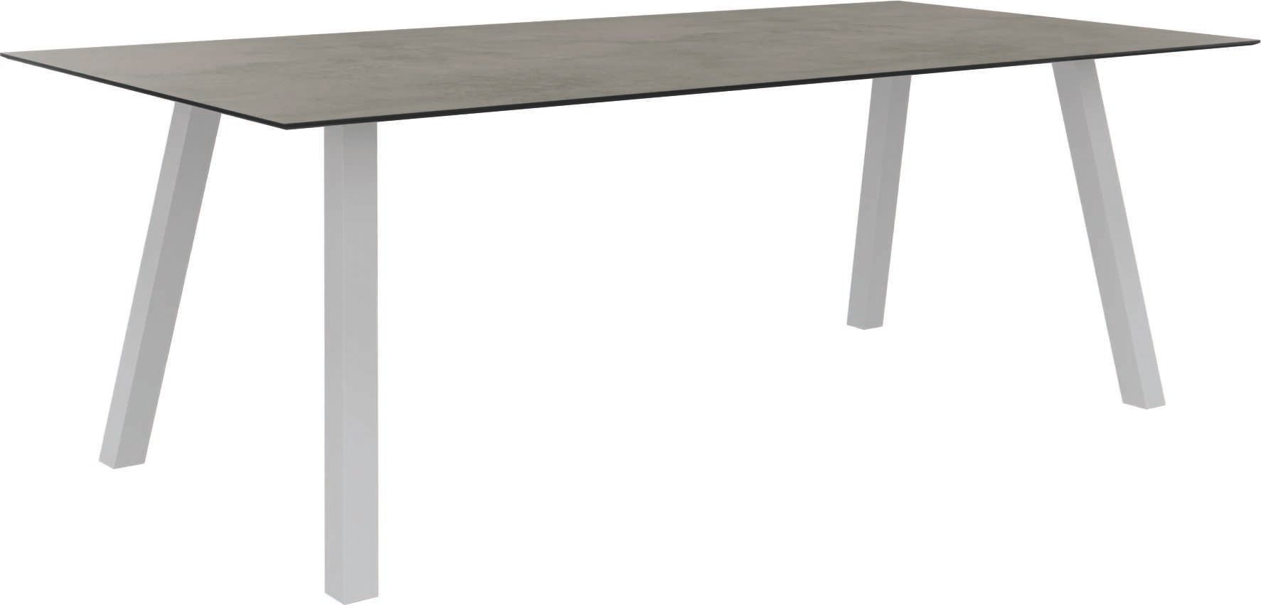 Stern Interno Dining-Tisch Gartentisch 220x100cm Aluminium weiß mehrere Tischplatten