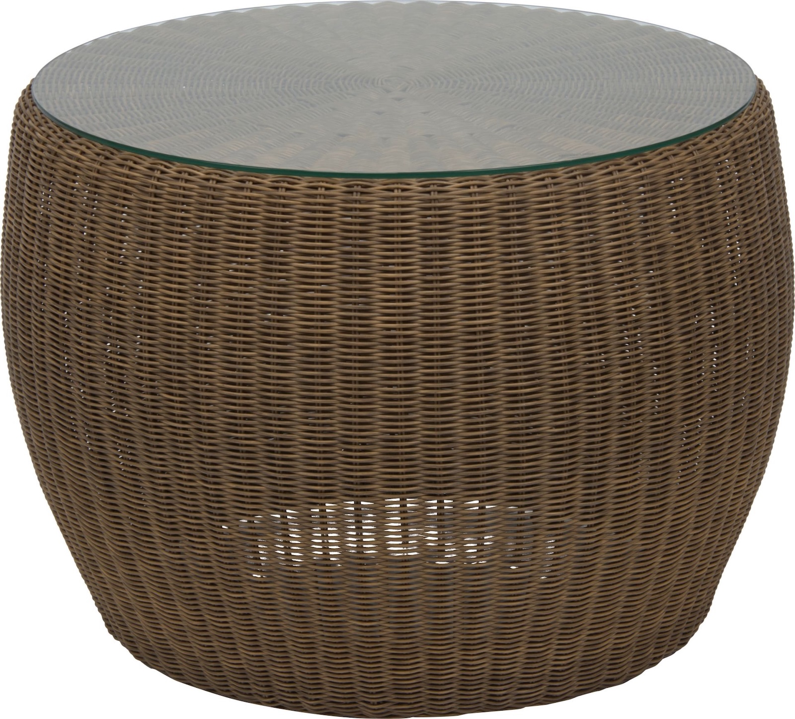 Stern Anny Beistelltisch Terrassentisch Lounge-Tisch Glasplatte Ø58 cm Zimt