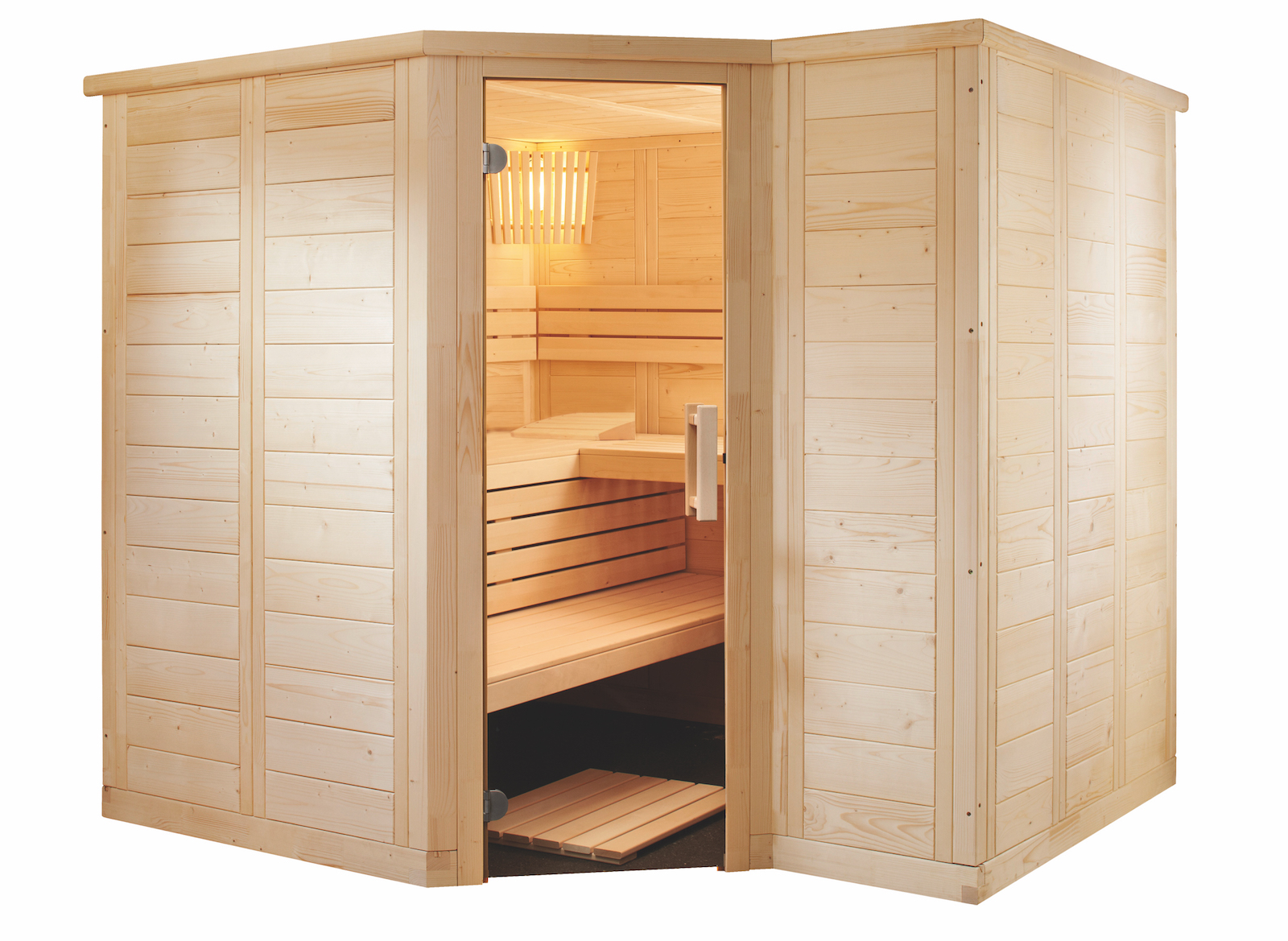Harvia Polaris Large Massivsauna aus Fichte Saunakabine ca. 234x206x204 cm