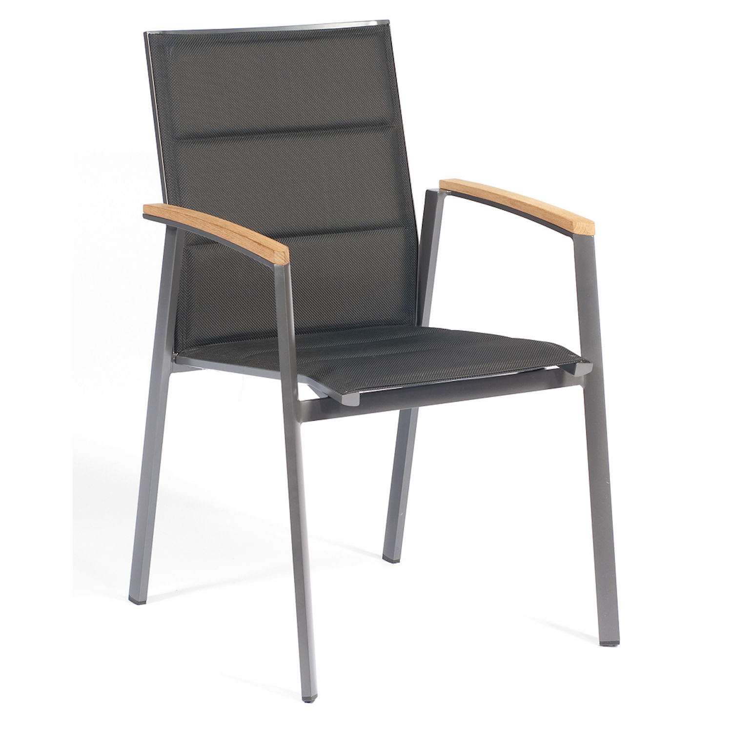 Sonnenpartner 5-teilige Sitzgruppe Sierra & Base-Spectra 160x90 cm mit 4 Stapelstühlen Aluminium anthrazit