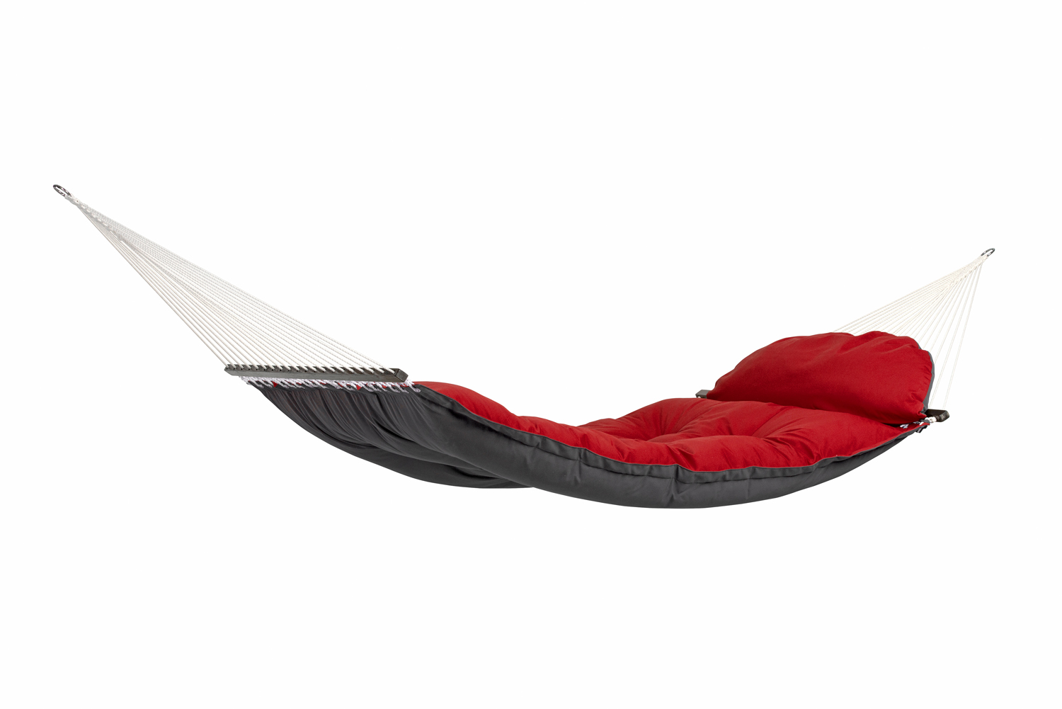 AMAZONAS XXL Stabhängematte Fat Hammock Red inkl. passendem Kissen ca. 187 - 237 x 146 cm