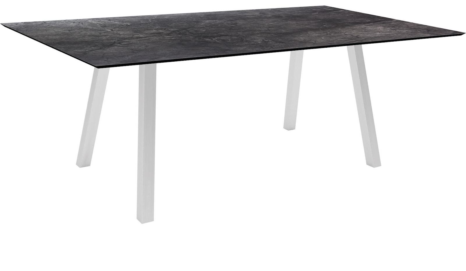 Stern Gartentisch Interno 180x100 cm Edelstahl/Silverstar 2.0 Dark Marble Tisch