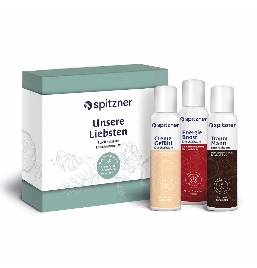 Spitzner Duschschaum Geschenkset Unsere Liebsten mit Geschenkbox Duschschaum Set