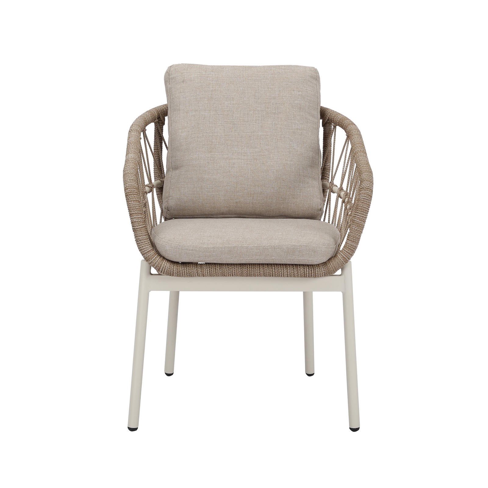Best Tropea Outdoor Dinning Stuhl Gartenstuhl Sand Aluminium 63,5x64,5x78,5 cm