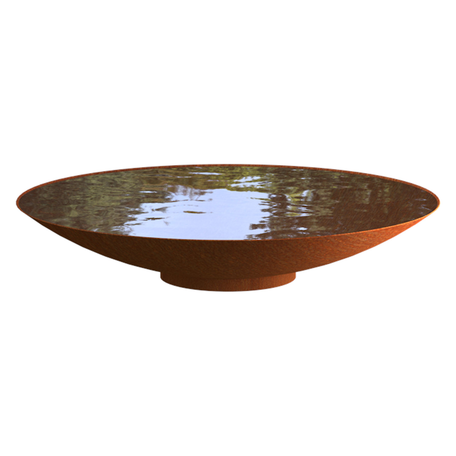 Adezz Wasserschale rund Corten-Stahl Rost braun/orange Wasserspiel verschiedene Größen
