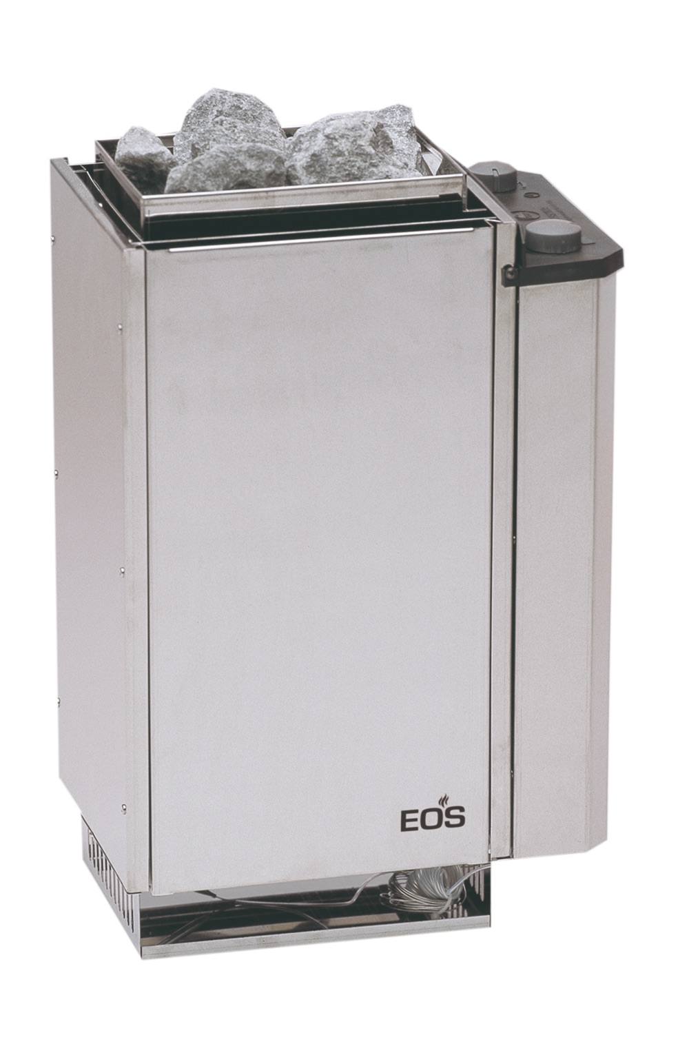 Eos M3 3,0 kW finnischer Saunaofen mit eingebauter Steuerung Wandofen Edelstahl