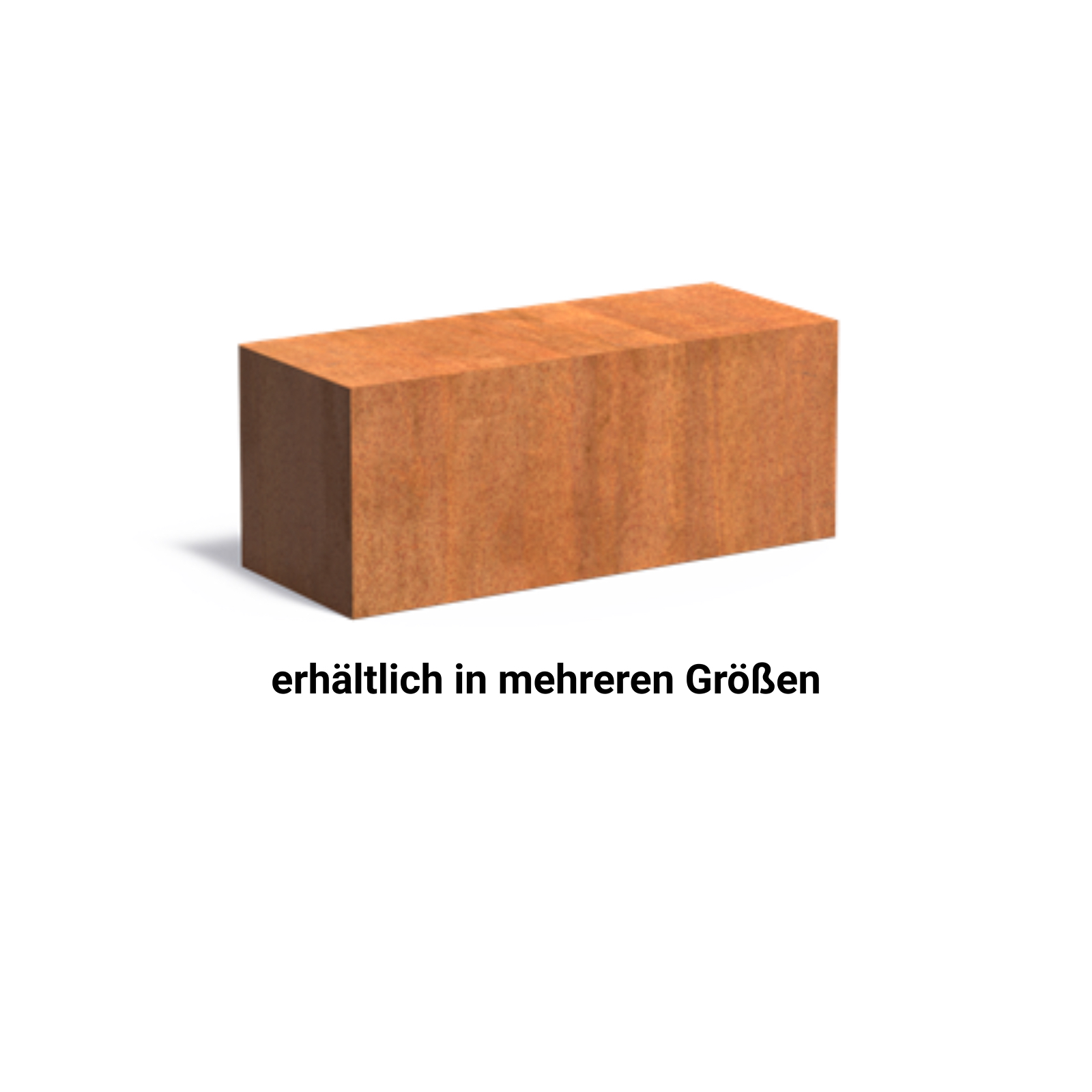 Adezz Sockel Corten-Stahl Gartendeko Gartenbank Bank Sitzfläche bis zu 150 kg
