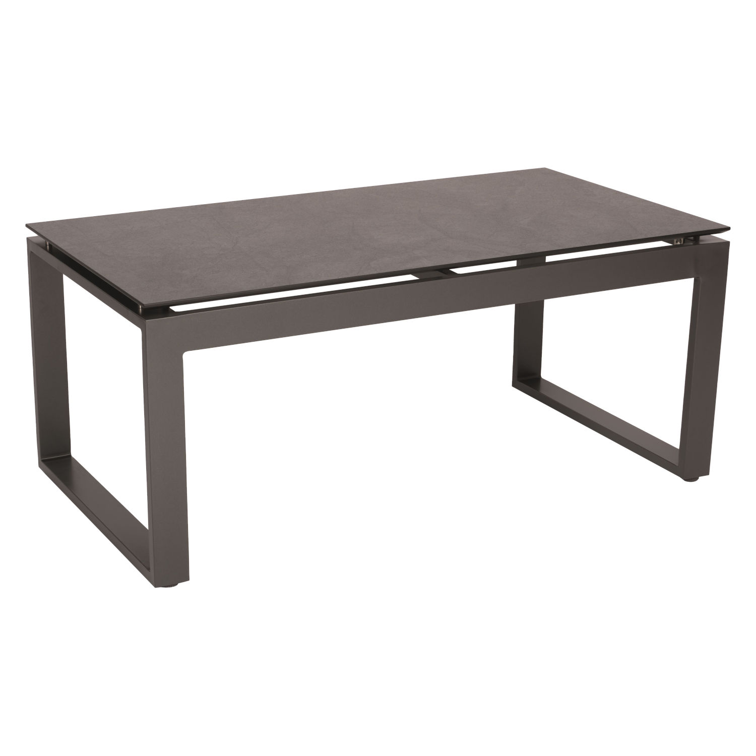 Stern Beistelltisch Allround 110,5x60 cm Aluminium anthrazit/Silverstar 2.0 Dark Marble Tisch Gartentisch